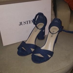 ***Justfab denim sandal